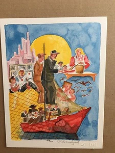 CHAIM GROSS - (UNITED NATIONS) WFUNA ART GRAPHIC - 1984 - CONF. ON POPULATION  - Bild 1 von 3