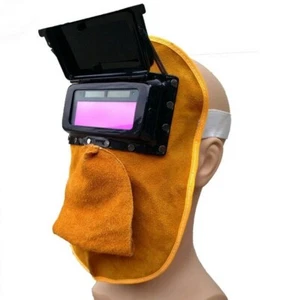 Auto Darkening Filter Lens Welder Leather Hood Welding Helmet W Air Vent 0 - Picture 1 of 3