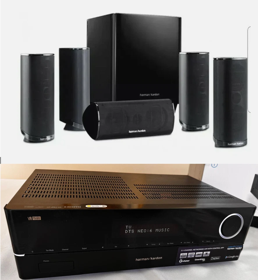 (OWNER) Harman Kardon AVR-1510S 5.1-Channel Network AV Receiver, Up to 75W Per  - Image 1 of 4