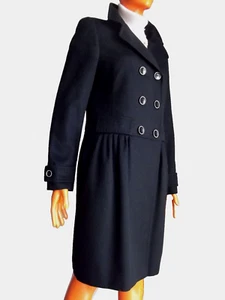 MAXMARA Cappotto 100% Cashmere SUPERFINE IT42/44 EU38/40 D36/38 Nero ho Herno - Imagen 1 de 14