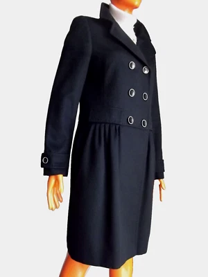 MAXMARA Cappotto 100% Cashmere SUPERFINE IT42/44 EU38/40 D36/38 Nero ho Herno - Imagen 1 de 4