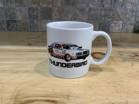 Rare Vintage Ford Motorsport NHRA Thunderbird Pro Stock Drag Racing Cup Mug Cover