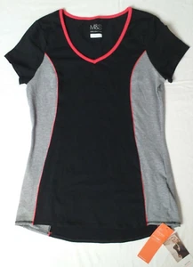 M&S Fitness Top Size 10 Active Sports Wear Black Cotton Rich - NEW with TAGS - Picture 1 of 11