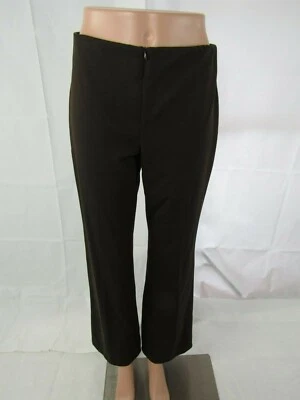 Pantalón Donna Degnan Marrón Cierre Cremallera Frontal Elástico Talla 4 Foto 1 de 4