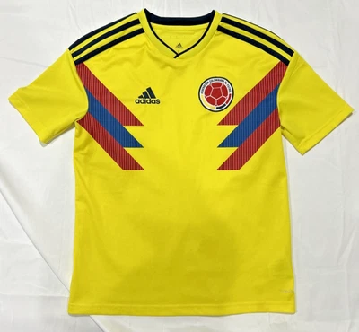 Camiseta de fútbol juvenil Adidas Colombia 2018 local amarilla juvenil grande Foto 1 de 4