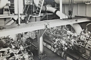 Foto sala macchine handicap nave a motore linea Bruusgaard norvegese anni '30 - Foto 1 di 4