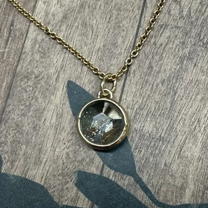 Stella & Dot Gold Glitter Crystal Necklace B8 - Picture 1 of 3