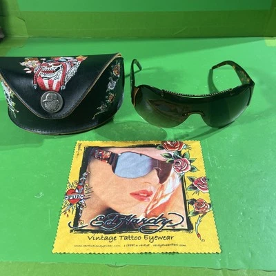Ed Hardy Skulls Audigier Swarovski Cocoa  Lenses EHS003 w/ Matching Case - Image 1 of 4