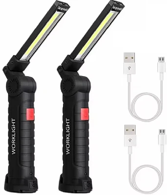 2PCS Rechargeable LED Magnetic Work Light Cordless COB Inspection Lamp Torch USB - Image 1 of 4