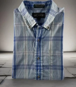 Neil Martin Shirt Mens Size XL Short Sleeve Blue Multicolor Button Down EUC - Picture 1 of 7