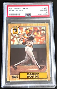 1987 TOPPS TIFFANY #320 BARRY BONDS PSA 8 ROOKIE CENTERED - WE COMBINE SHIPPING - Picture 1 of 4