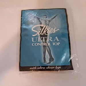 Silkies Ultra Control Top Womens Full Length Pantyhose Unopened Nude/Natural S - Picture 1 of 6