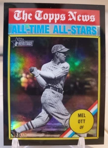 Tarjeta Topps Heritage MEL OTT All-Time All-Stars 2025 refractor negro #/76 #348 SP - Imagen 1 de 2