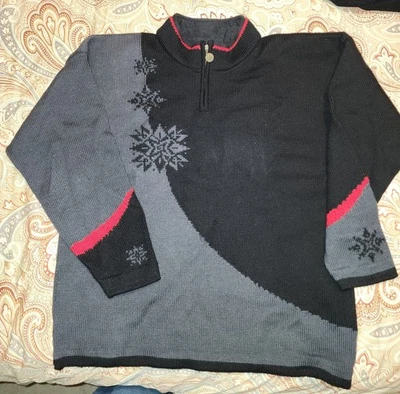 Dale Of Norway 2006 Torino Olympic Sweater Men's XL Black/Gray, Excellent Cond. - Image 1 of 3