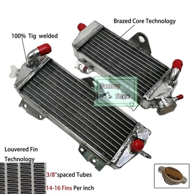 Radiador de aluminio apto 1997-2006 2005 2004 Kawasaki KDX200/KDX220 KDX 200 KDX 220 Foto 1 de 4