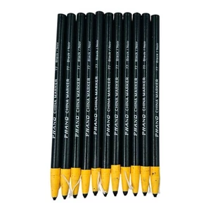 11 Count Dixon Black China Markers Easy Peel Off Wrapper, 00077 - Picture 1 of 8