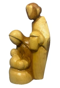 Geschnitzte Olivenholz Figur aus dem Heiligen Land - Heilige Familie, Maria, Joseph, Jesus - Bild 1 von 12