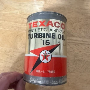 Texaco Oil Company Full Quart Synthetic Aircraft Turbine Oil 15 Sealed RARE!! - Picture 1 of 7