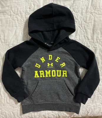 Toddler Under Armour Fleece Pullover Hoodie, 2T, Gray/Black, Cotton Blend - Image 1 of 2