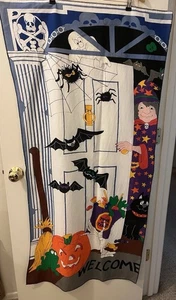 Vintage Halloween Cranston Print Works Door Wall Panel 1980s - Picture 1 of 7