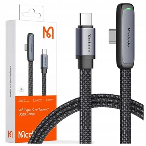 MCDODO WINKEL USB-C KABEL SCHNELLLADUNG USB TYP C 3A 65W SCHWARZ 2M - Bild 1 von 12