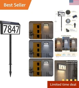 Elegante letrero de dirección alimentado por energía solar con 3 modos LED - impermeable y personalizable - Imagen 1 de 10