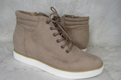 Zapatillas altas Dr Scholls Irene de tacón de cuña ocultas marrón para mujer talla 9M Foto 1 de 4