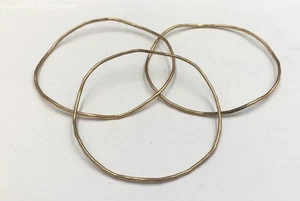 10K Tested Gold Bangle Bracelets - Picture 1 of 6