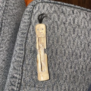 VINTAGE  BOVINE BONE CARVED FIGURE A - Picture 1 of 5