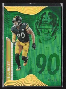 2022 Panini Illusions Trophy Collection Green #85 T.J. Watt SN,01/10 - Picture 1 of 2