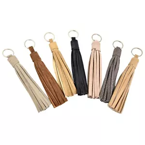 Real Leather Tassel Bag Charm,Purse Charm,Handbag Charm,Handbag Tassel Key Chain - Picture 1 of 16