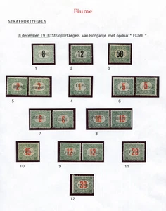 Fiume 1918-19 Due Typo Mint Hinged MH Sass #C1-C2, 4-12, EUR 7500,00 Signed - Bild 1 von 2