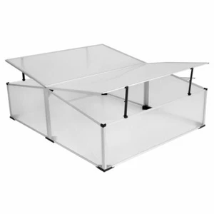 LEX Frühbeet mit Doppeldach Aluminium-Rahmen PC-Scheiben ca.120x100x40/30cm - Bild 1 von 1