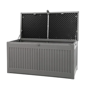 NNEDSZ Outdoor Storage Box Container Garden Toy Indoor Tool Chest Sheds 270L Dar - Picture 1 of 8