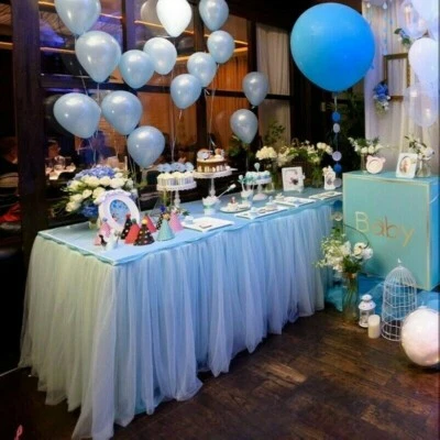 Tutu Tulle Table Skirt Tablecloth Wedding Birthday Party Baby Cute Romantic Deco - Image 1 of 4