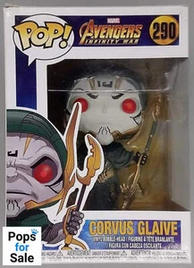 290 Corvus Glaive - Marvel Avengers Infinity War Box Damaged Funko POP - Foto 1 di 2