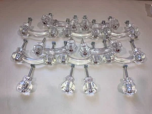 CKP G40 Brand Elegance Glass Coll Clear Glass Drawer Pull Lot of 10 ~ 4 Knobs - Picture 1 of 6