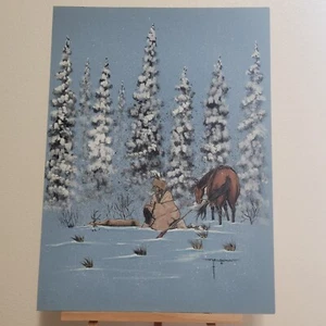 Quadro Bemic Nelson Yellowman Navajo Gauche cacciatore arte nativi americani 16x20 pollici - Foto 1 di 7