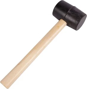16 Unzen Gummihammer Hammer Welle Griff Griff Zum Selbermachen Camping Pflasterwerkzeug UK - Bild 1 von 5