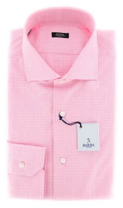 Barba Napoli Pink Check Shirt - Extra Slim - 16.5/42 - (I1U13T141) - Picture 1 of 4