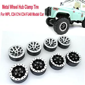 4X Metal Upgraded Car Wheel Hub Clamp Tire For WPL C24 C14 C34 FJ40 Model RC Car - Picture 1 of 16
