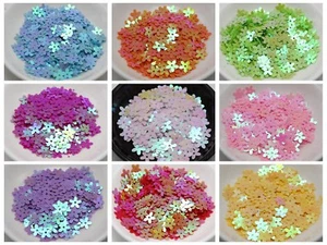 1600pcs Luster AB Color 10mm Flowers Loose sequins Paillettes Sewing Wedding - Picture 1 of 16