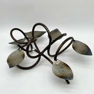 Handmade Welded Steel Metal Art Fireplace Candelabra Signed Artist Joan Waters - Picture 1 of 11