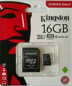 Kingston Canvas Select- Micro SDHC/SDXC 16GB Memory Card - Picture 1 of 1
