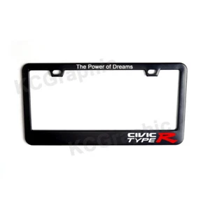 Premium Matte Stainless Steel Frame For Honda Civic Type R The Power of Dreams - Foto 1 di 1