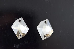 Swarovski 3265 Silberschirm 2 Loch Verbinder Stein 20x16mm (1) - Bild 1 von 1