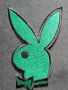 Playboy Bunny Worldwide Shipping Embroidered Patch approx. 2.5 x 3.5" - Picture 1 of 2