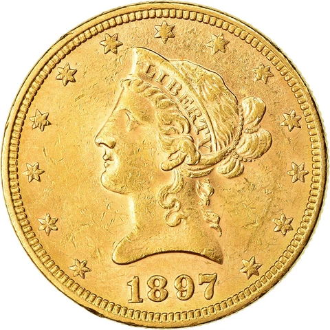 [#863656] Coin, United States, Coronet Head, $10, Eagle, 1897, U.S. Mint, Philad Cover