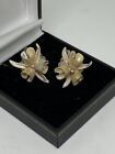 Vintage Shell Clip-on Earrings Natural Sea Ocean Beach Holiday Faux Pearl