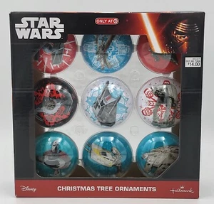 Hallmark Disney Star Wars The Force Awakens Christmas Tree Ornaments 9-Pack -New - Picture 1 of 5